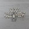 Kép 1/2 - Boldog Halloween-t felirat, pókos - 'Ghost', 21cm, natúr