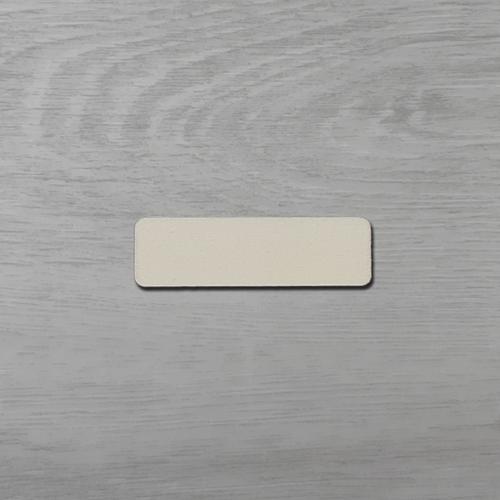 Téglalap alakú tábla, kerekített sarokkal - 6x1,8cm, natúr