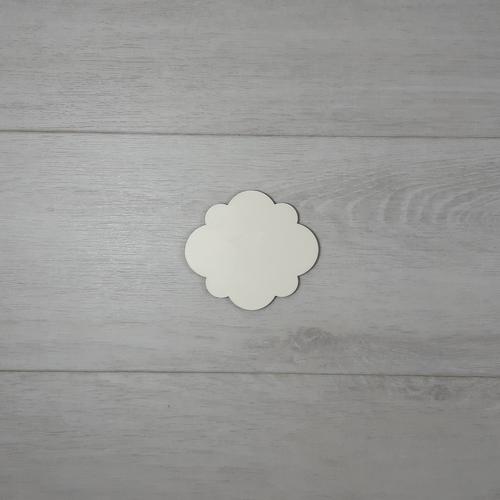 Cloudy tábla - 6x5,4cm, natúr