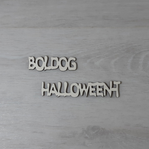 Boldog Halloween-t felirat - külön, 'Ghost', 10cm, natúr