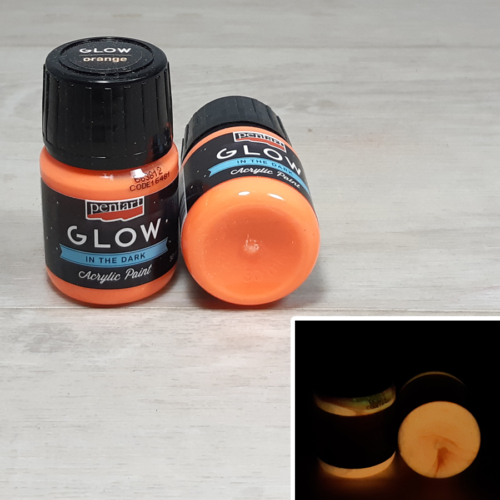 Pentart Glow akrilfesték - Narancs, 30ml
