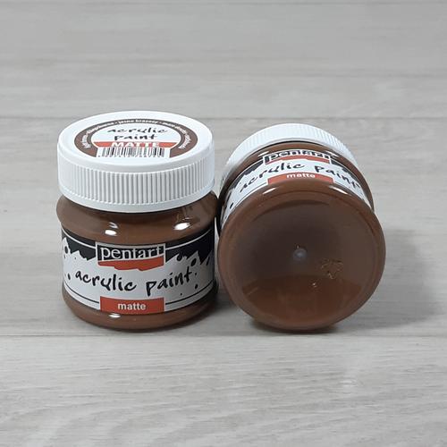 Pentart matt akrilfesték - Világosbarna, 50ml