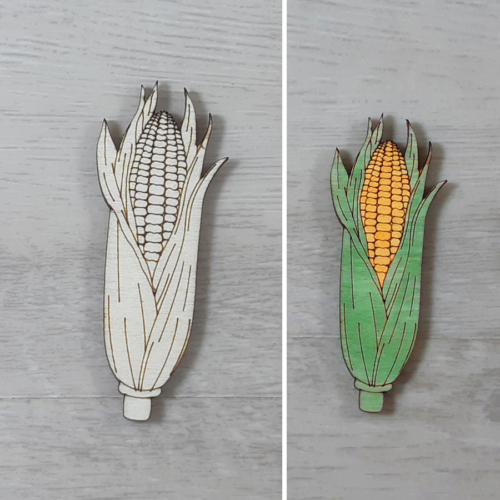 Kukorica, nyitott - 4cm, natúr