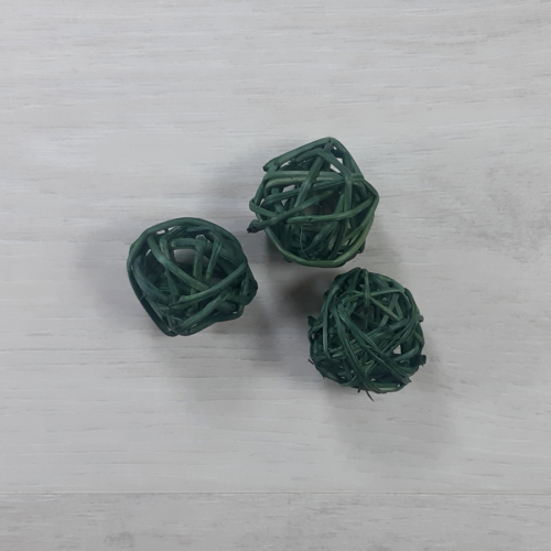Vesszőlabda - zöld, 3cm, 3db