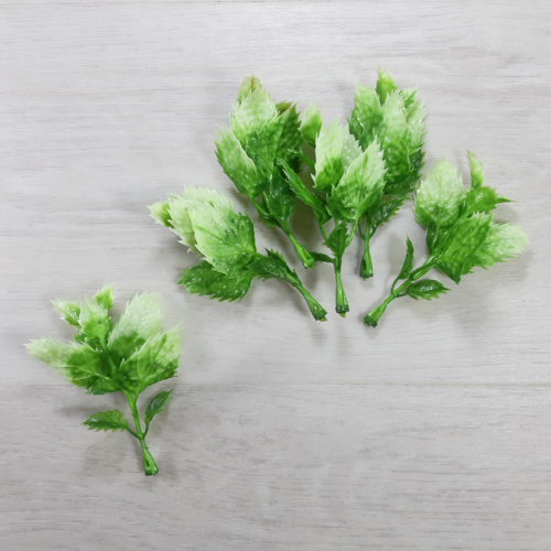 Zöld leveles műnövény - 9cm, 6db