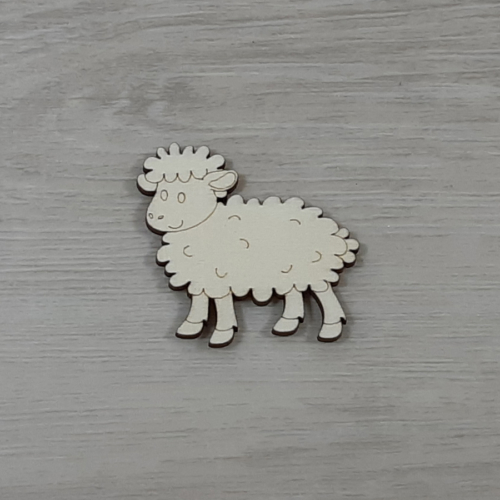 Bárány, mosolygós - 6cm, natúr