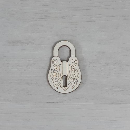 Lakat, díszes - 5,5cm, natúr